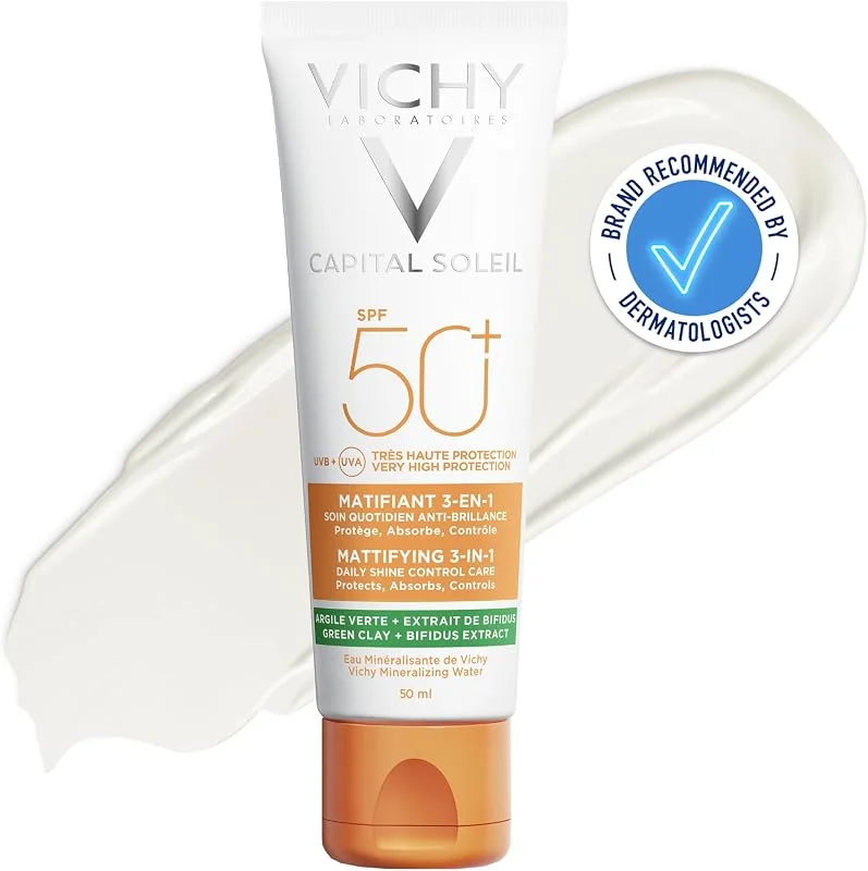 Vichy Capital Soleil Çok Yüksek Korumalı Matlaştırıcı Yüz Güneş Kremi SPF 50 Faktör — Cilt bakımı