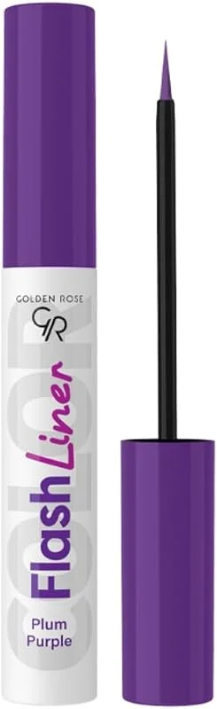 Golden Rose Flash Liner Colored Eyeliner - 107 Plum Purple - Renkli Likit Eyeliner — Makyaj