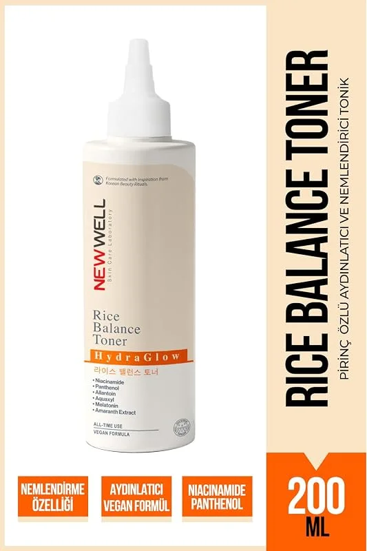 New Well Rice Balance Toner Pirinç Özlü Nemlendirici Ve Aydınlatıcı Toner 200 Ml, T1213 — Cilt bakımı