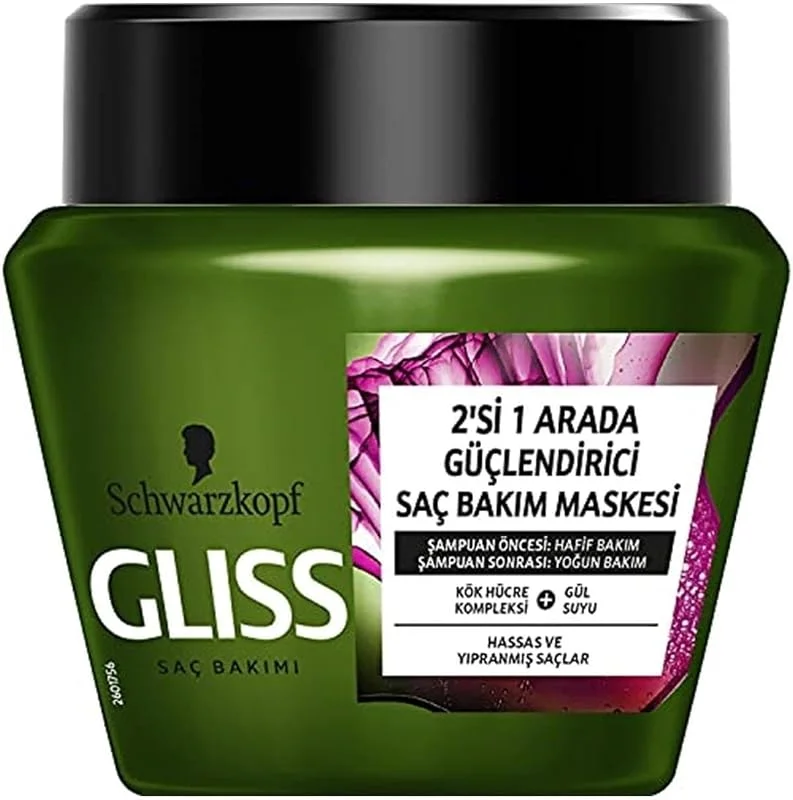 Gliss Bio-Tech Saç Bakım Maskesi, 300 ml, Hassas ve Yıpranmış Saçlar İçin — Saç bakımı