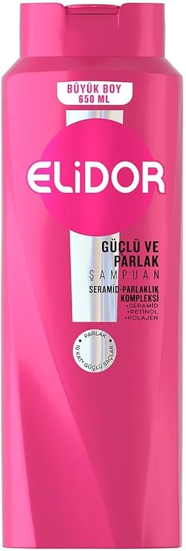 Elidor Saç Bakım Şampuanı, Güçlü ve Parlak, 650 ml — Saç bakımı