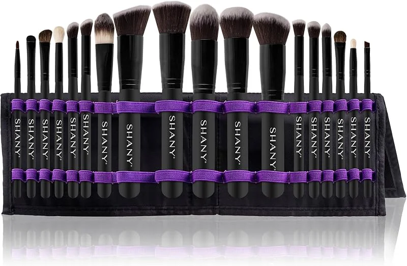 SHANY Artisan's Easel – Elite Cosmetics Fırça Koleksiyonu, Komple Kabuki Makyaj Fırçası Seti, Ayaklı Dönüştürülebilir Fırça Tutuculu, 18 parça