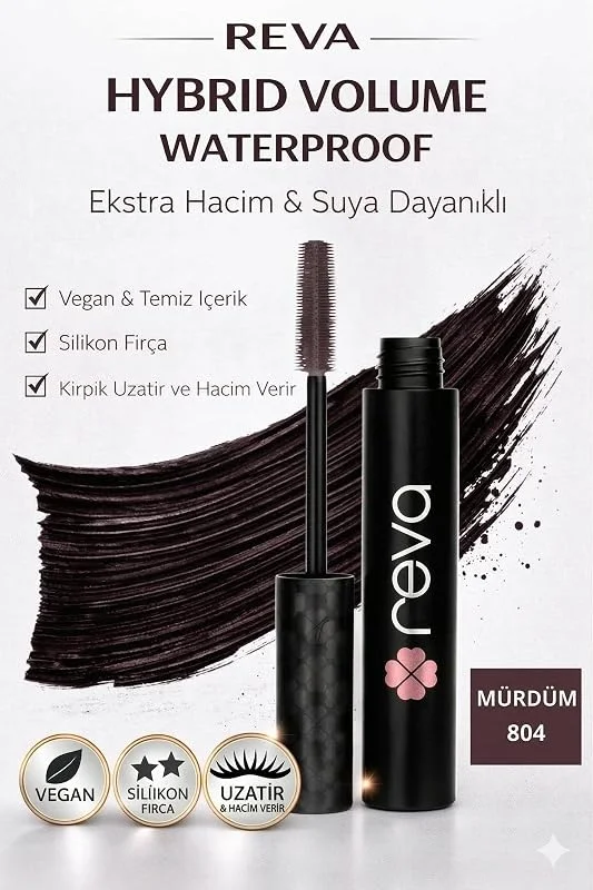Hacim Veren Hibrit Maskara - Hybrid Volume Mascara Prune - No: 804 - Vegan & Temiz Içerik — Makyaj
