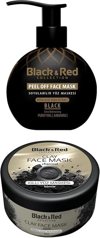Black Red Black Red Soyulabilir Siyah Yüz Maskesi Arındırıcı 250 Ml - Killi Yüz Maskesi Kömür Özlü 400gr — Cilt bakımı
