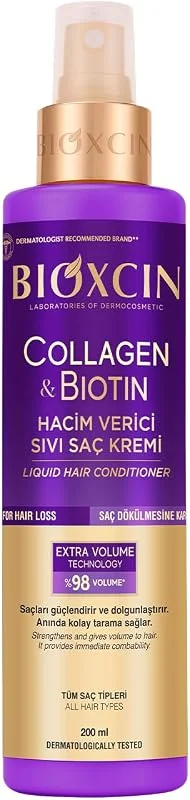 Bioxcin Collagen & Biotin Ekstra Hacim Sıvı Saç Kremi 200 ml - İnce ve Seyrek Saçlar — Saç bakımı