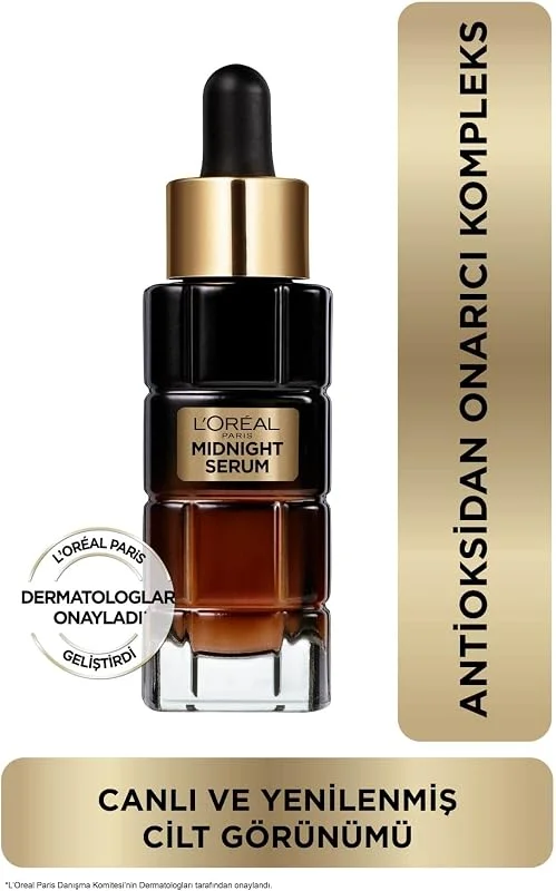 L'Oreal Paris Midnight Serum Cilt Yenileme & Cilt Görünümü Canlandırma Etkili 30 ml — Cilt bakımı