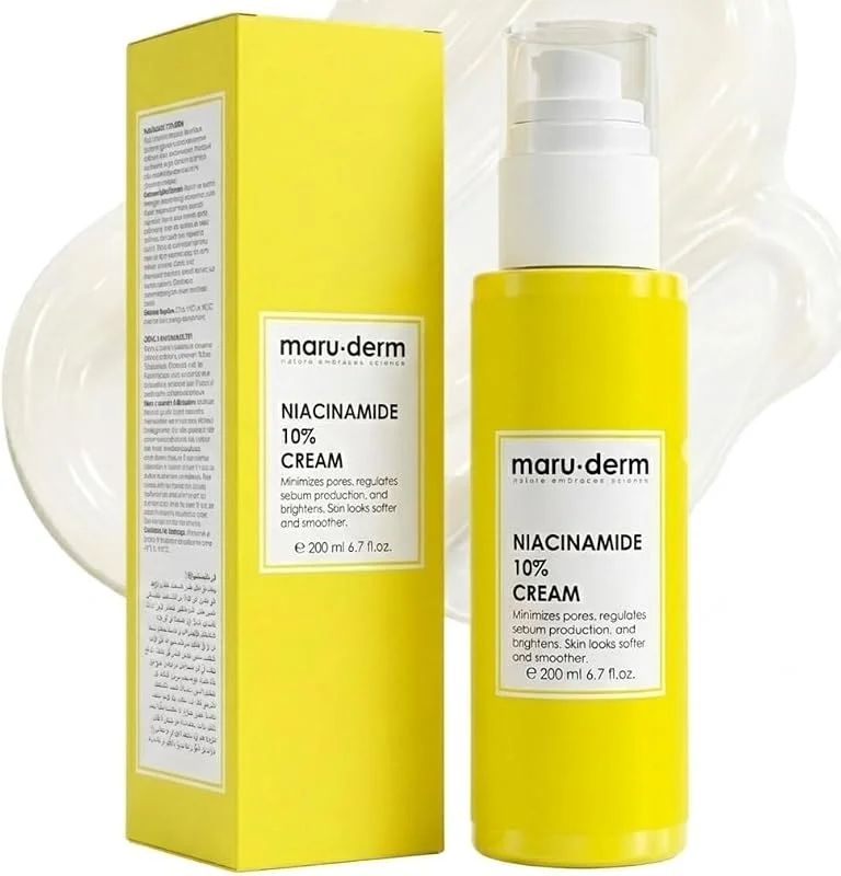 Maruderm Niacinamide%10 Leke Karşıtı ve Gözenek Görünümü İnceltici Krem – Düzensiz Cilt Tonu ve Dokusuna Karşı Yoğun Etkili Bakım Kremi, 200 ML — Cilt bakımı