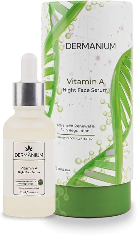 Vitamin A Gece Serumu - %0.3 Retinol, Hyaluronik Asit ve Aloe Vera, İnce Çizgi ve Kırışıklık Görünümü Bakımı, Daha Pürüzsüz Genç Görünüm, Konsantre Gece Yüz Serumu, 30 ml, 1 fl oz — Cilt bakımı