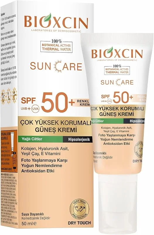 Bioxcin Sun Care Çok Yüksek Korumalı Yağlı Ciltler Için Renkli Güneş Kremi Tinted Spf 50+ 50 Ml — Cilt bakımı