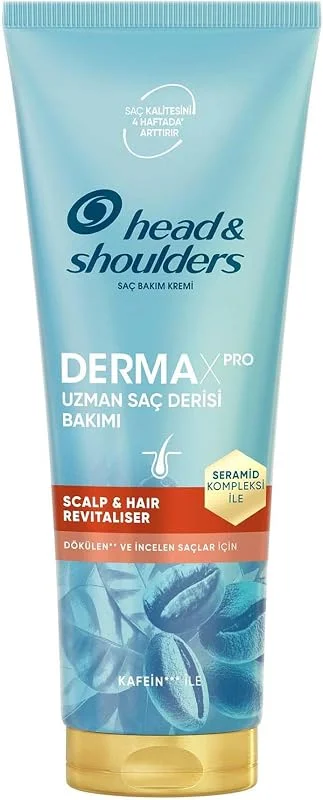 Head & Shoulders DermaXPRO Scalp & Hair Revitaliser Dökülme Karşıtı Saç ve Saç Derisi Bakım Kremi Kafein ve Seramid ile 220ml — Saç bakımı