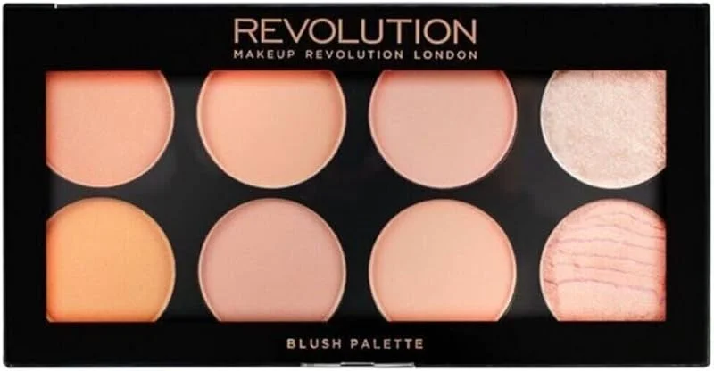 Revolution Hot Spice Allık ve Highlighter Paleti, 8 Renk, Pembe — Makyaj