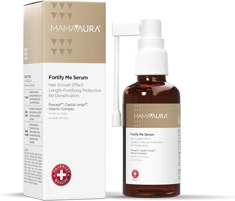 Mamaaura Fortify Me Serum, Saç Dökülme Görünümünü Azaltmaya Yardımcı, Procapil ve Capilia Longa İçeren Saç Kökü Destekleyici Serum, 50 ml — Saç bakımı