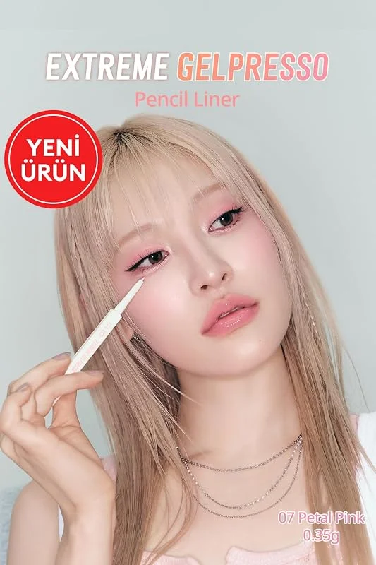 CLIO, Suya Dayanıklı, Gün Boyu Kalıcı Kalem Eyeliner Extreme Gelpresso Pencil Liner (07 Petal Pink) — Makyaj