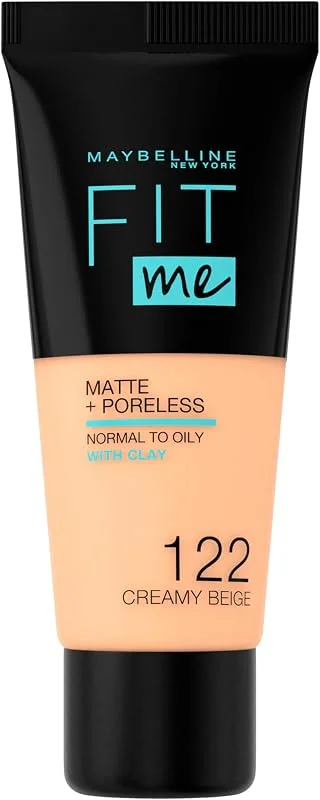 Maybelline New York Fit Me Matte+Poreless Fondöten, 122 Creamy Beige, 30 ml — Makyaj