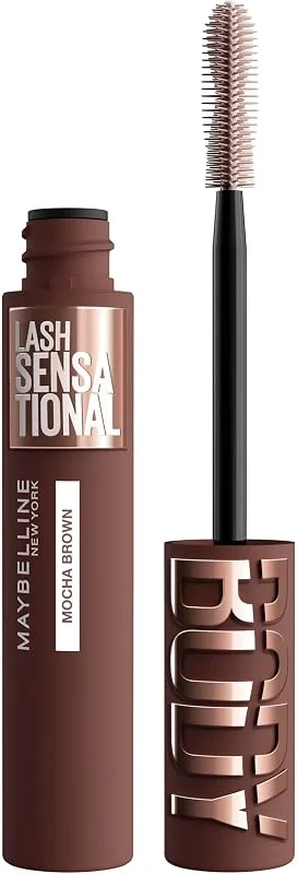 Maybelline New York Lash Sensational Body Kahverengi Maskara - Hacimli ve Gün Boyu Kalkık Görünen Kirpikler — Makyaj