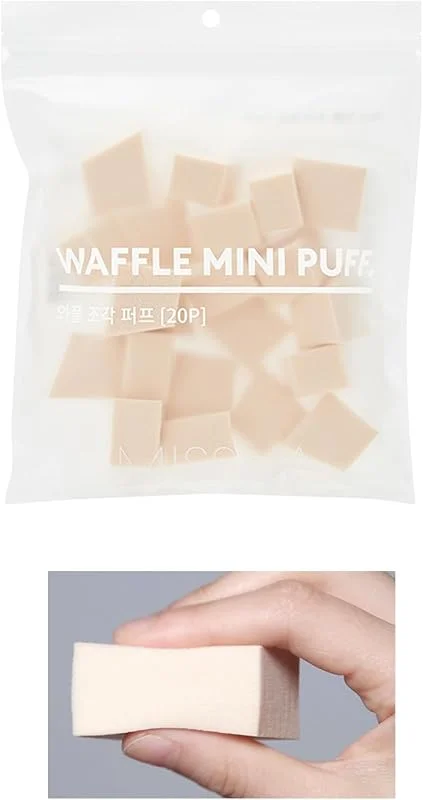 MISSHA Doğal ve Kusursuz Kapatıcılık Sağlayan Makyaj Süngeri-Waffle Mini Puff (20Adet)