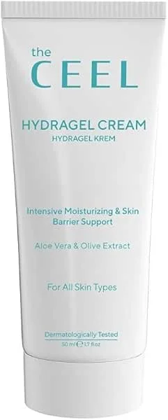 The Ceel Yoğun Nemlendirici Jel Yüz Kremi 50 ml, Hyalüronik Asit ve Panthenol ile Cilt Bariyeri Destekleyici, Aloe Vera Özlü Su Bazlı Ferahlatıcı Bakım ve Makyaj Bazı — Cilt bakımı