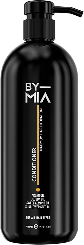 BY MIA Onarıcı ve Koruyucu Saç Bakım Kremi 750ml, Argan Yağı, Jojoba Yağı, Tatlı Badem Yağı, Ayçiçeği Tohumu Yağı İçerir, Maksimum Nem, Daha Parlak Saçlar — Saç bakımı
