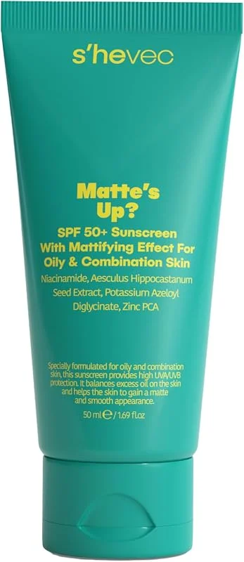 She Vec Matte's Up? - SPF 50+ Yağlı ve Karma Ciltler İçin Matlaştırıcı Etkili Güneş Kremi — Cilt bakımı