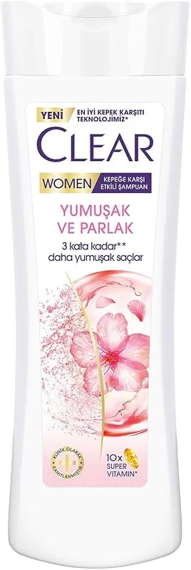 Clear Women Kepeğe Karşı Etkili Şampuan Yumuşak ve Parlak 350 ml — Saç bakımı