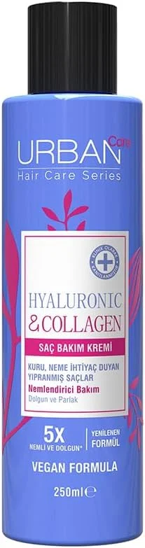 Urban Care Hyaluronik & Kolajen Kuru ve Cansız Saçlara Özel Saç Bakım Kremi 250 ml — Saç bakımı