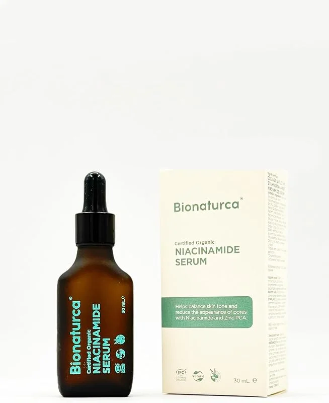 Organik Sertifikalı Gözenek, Sivilce Ve Siyah Nokta Karşıtı Niacinamide Serum 30 ml - Bionaturca — Cilt bakımı