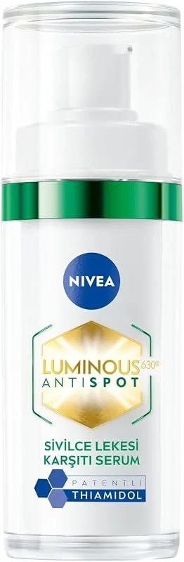 NIVEA Luminous630 Sivilce Lekesi Karşıtı Serum 30 ml, Karma ve Yağlı Ciltler için, Salisilik Asit ve Hyaluronik Asit — Cilt bakımı