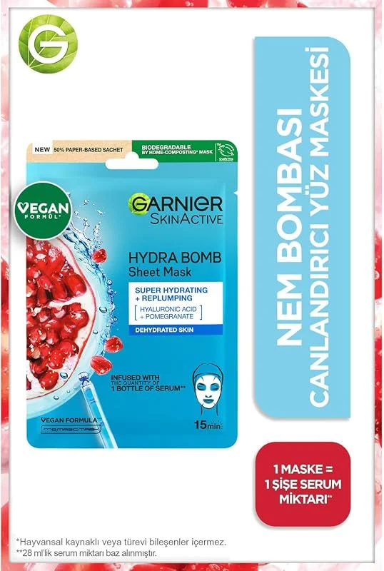 Garnier Hydra Bomb Kağıt Maske — Cilt bakımı