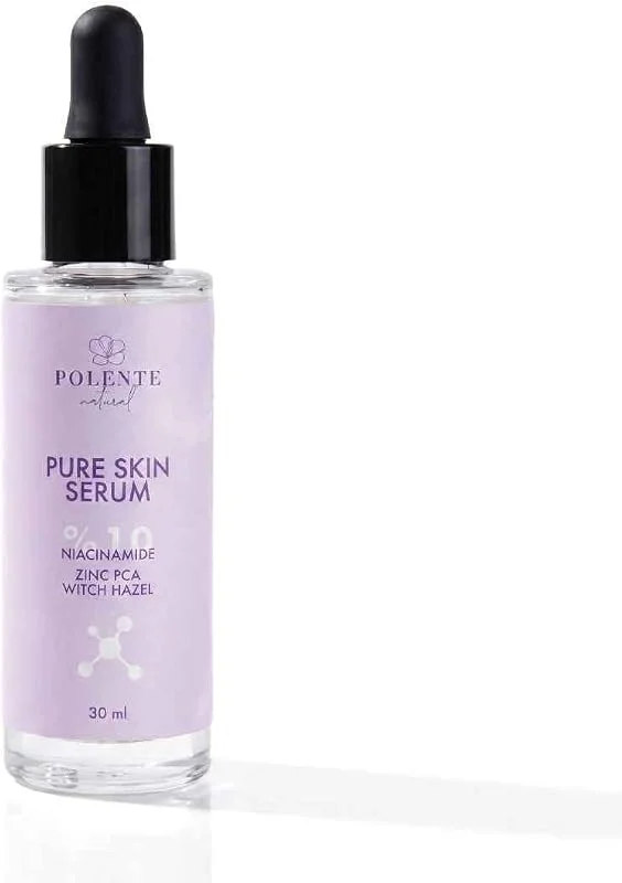 Polente Natural - PURE SKIN SERUM -%10 Niacinamide Akne, Siyah Nokta, Gözenek Karşıtı Serum (30 ml) — Cilt bakımı