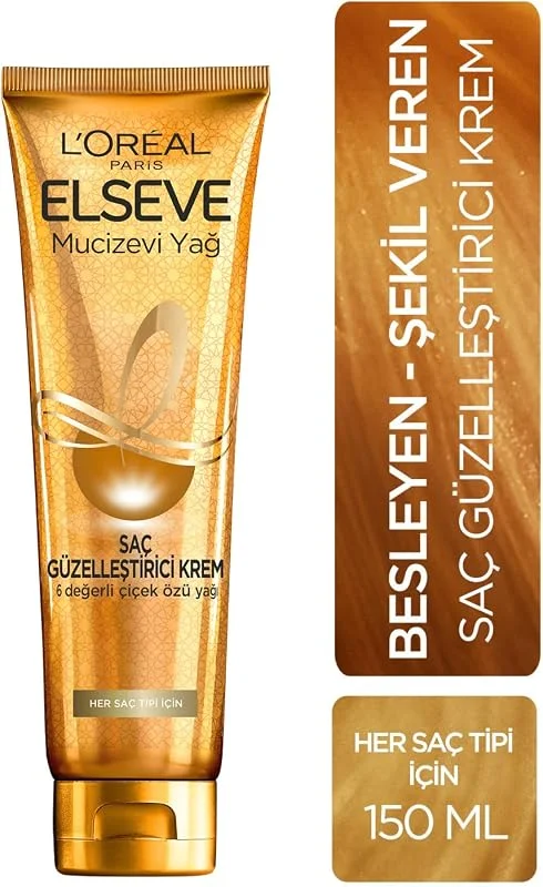 L'Oreal Paris Elseve Mucizevi Yağ Saç Güzelleştirici Krem 150 ml - Her Saç Tipi İçin — Saç bakımı