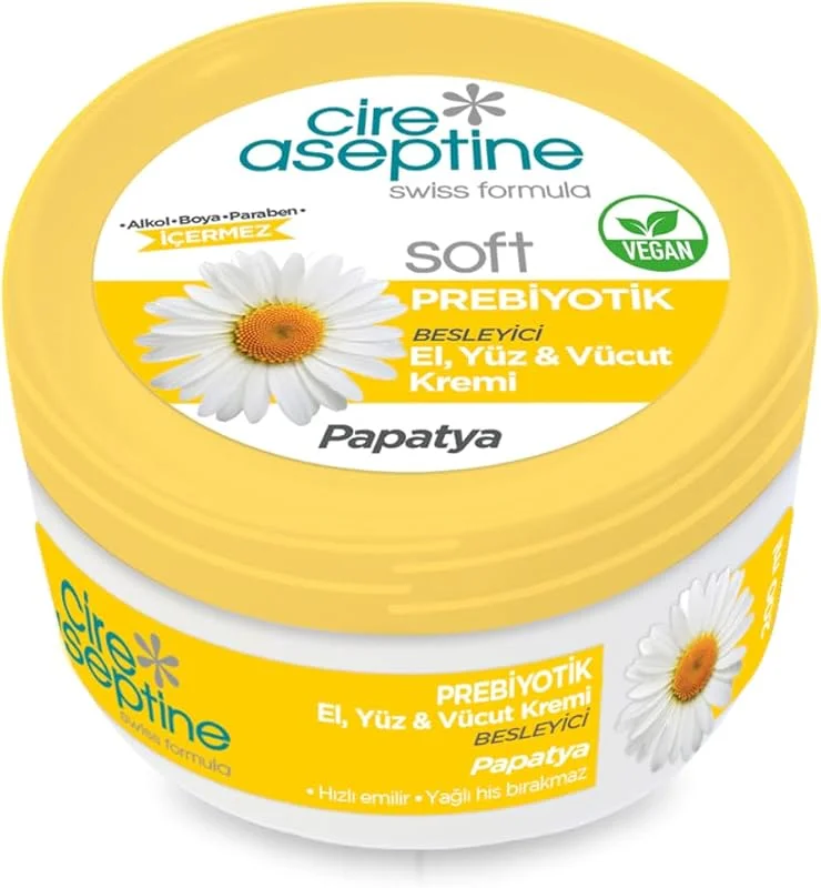 CİRE ASEPTİNE Soft Prebiyotik Papatya El, Yüz ve Vücut Kremi 200 ml — Cilt bakımı