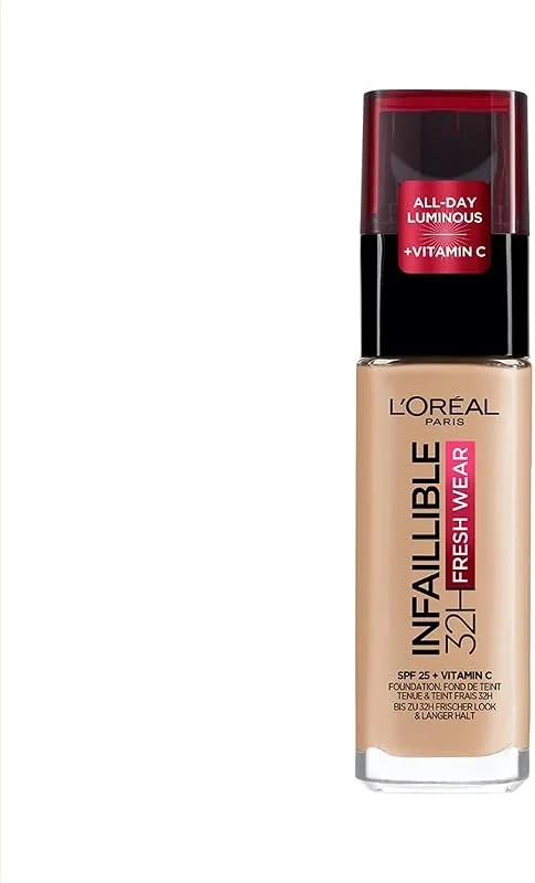 L'Oreal Paris Infaillible 32H Fresh Wear C Vitaminli Fondöten - 145 Rose Beige 30 ml — Makyaj