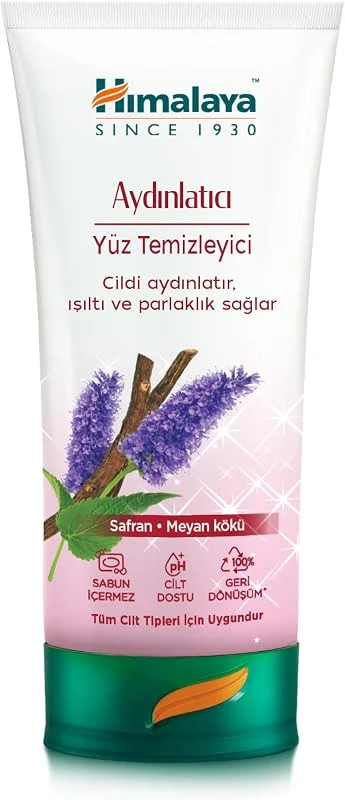 Himalaya Aydınlatıcı Yüz Temizleyici 150 ml, Meyan Kökü, Safran, Salatalık, Nar, Parabensiz, Sabun İçermez, Tüm Ciltler — Cilt bakımı