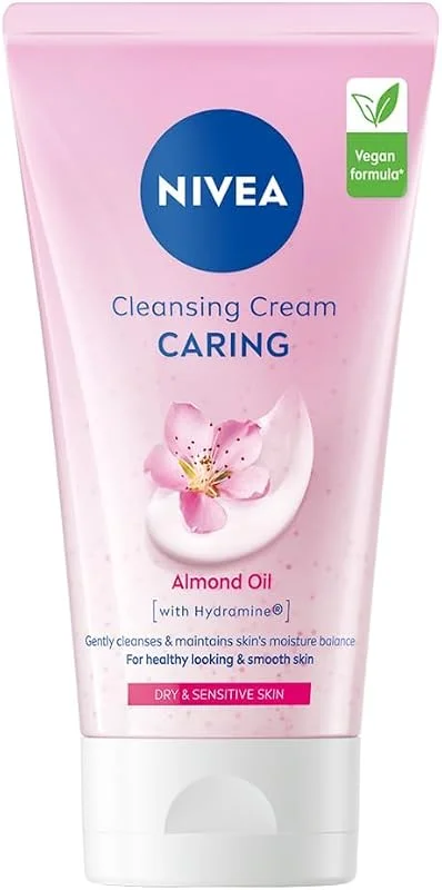NIVEA Yüz Temizleme Kremi 150 ml, Nemlendirici, Pürüzsüzleştirici, Badem Yağı Özü, Hassas ve Kuru Ciltler — Cilt bakımı
