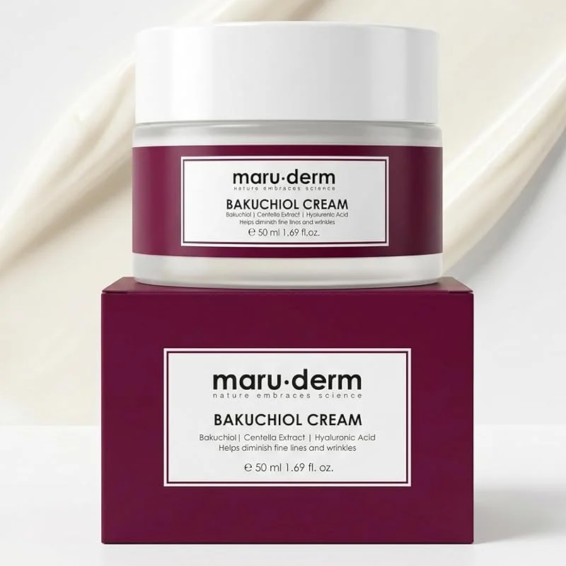 Maruderm Bakuchiol Anti Aging Yüz Kremi – Retinol Alternatifi Nemlendirici Krem, İnce Çizgi & Kırışıklık Görünümüne Karşı, Hassas Ciltler için Uygun, 50 ML — Cilt bakımı