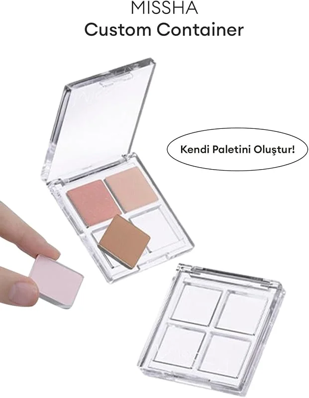 Kişiselleştirilebilir 4'lü Boş Far Paleti Custom Palette Container — Makyaj
