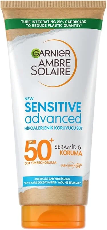 Garnier Ambre Solaire Sensitive Advanced Hipoalerjenik Güneş Koruyucu Süt SPF50+ 175ML — Cilt bakımı