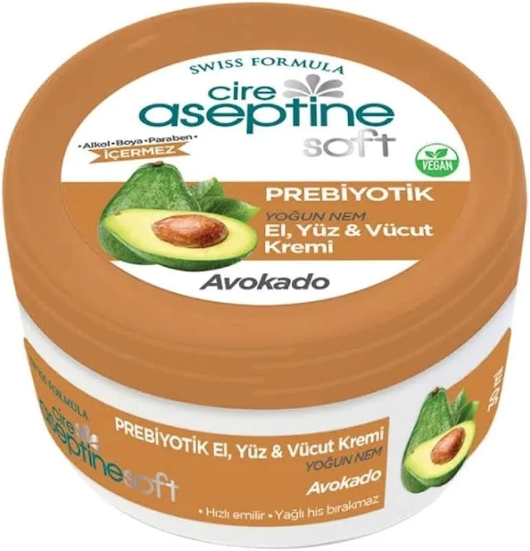 CİRE ASEPTİNE Soft Prebiyotik Avokado El, Yüz ve Vücut Kremi 30 ml — Cilt bakımı