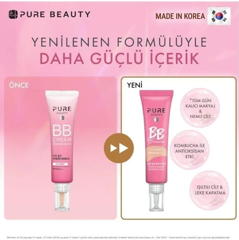 PURE BEAUTY BB Krem SPF50 PA++++, Natural, 30 ml — Cilt bakımı