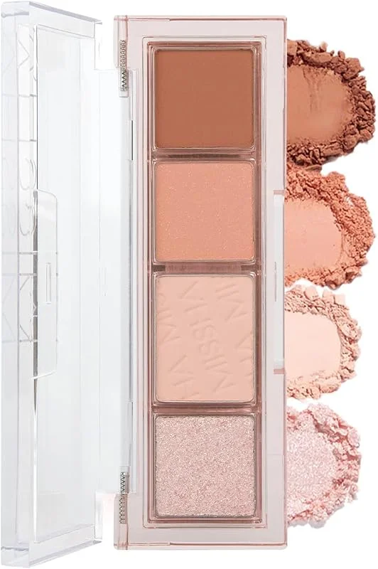 MISSHA Yoğun Pigmentli Mat ve Işıltılı Tonlar Barındıran 4'lü Far Paleti Day Vibe Palette No:2 Bouncy Coral — Makyaj
