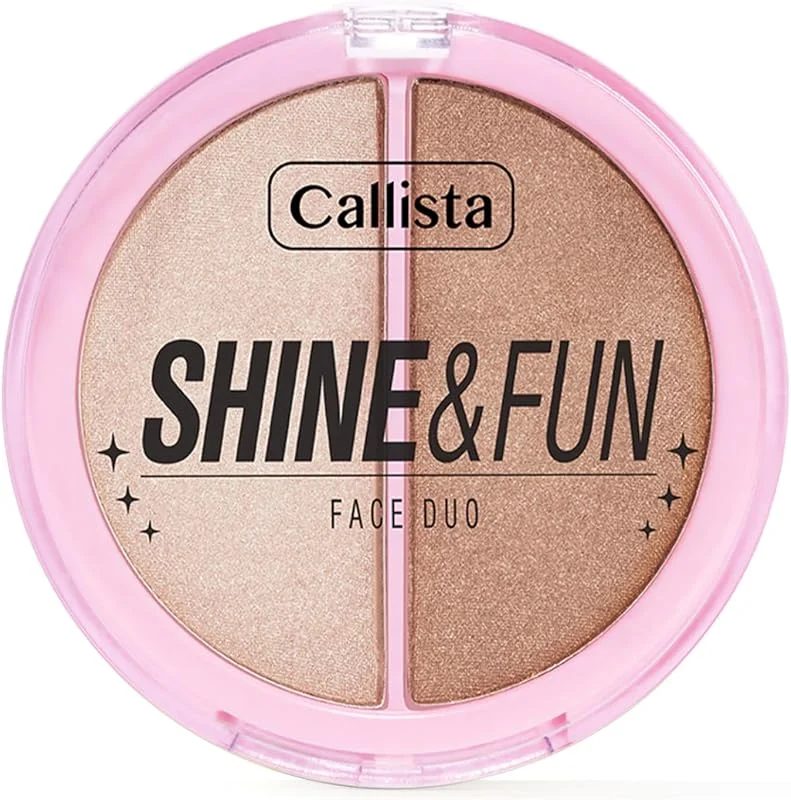 Callista Shine & Fun Face Duo 100 Sparkle Crew Allık & Aydınlatıcı Paleti — Makyaj