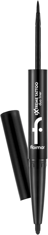 Flormar Extreme Tattoo Duo 2’si 1 Arada Keçe Uçlu Eyeliner & Jel Göz Kalemi 001 BLACK — Makyaj