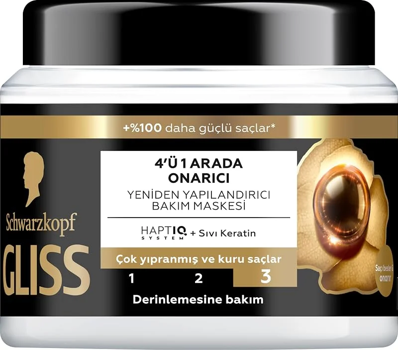 Gliss Ultimate Repair Saç Bakım Maskesi 400ml, Çok Yıpranmış ve Kuru Saçlar — Saç bakımı