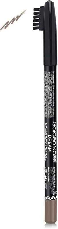 Golden Rose Dream Eyebrow Pencil No: 306 Medium Ash - Şekillendirici Fırçalı Siyah Kaş Kalemi — Makyaj