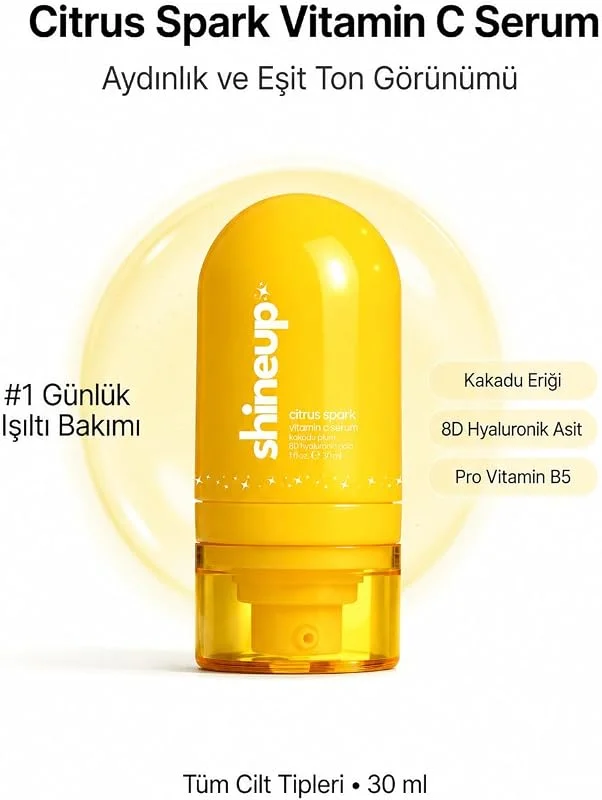 Citrus Spark C Vitamini Serum 30 ml, Aydınlatıcı, Nemlendirici Serum — Cilt bakımı