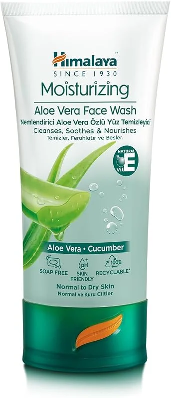 Himalaya Since 1930 Nemlendirici Yüz Yıkama Jeli, Salatalık, Aloe Vera, Parabensiz, Normal Ve Kuru Ciltler, 150 ml — Cilt bakımı