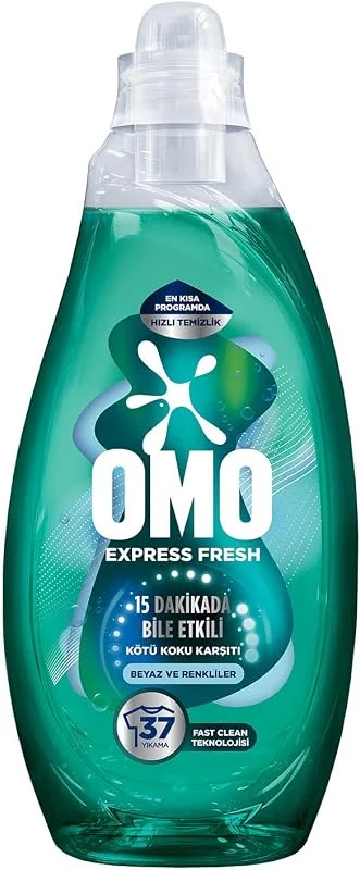 OMO Express Fresh Kötü Koku Karşıtı Beyaz ve Renkliler Sıvı Çamaşır Deterjanı, 1480 ml — Gıda takviyesi