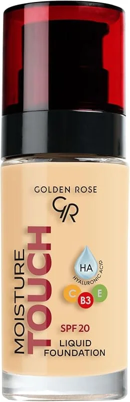 Golden Rose Moisture Touch Foundation No: 105 - Hyaluronik Asitli Nemlendirici Fondöten SPF 20-30 ml — Makyaj
