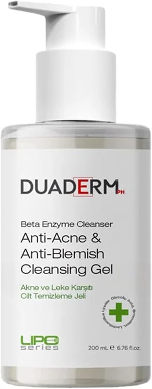 Duaderm Natural Beta Enzyme Akne ve Leke Karşıtı Temizleme Jeli 200 ml — Cilt bakımı