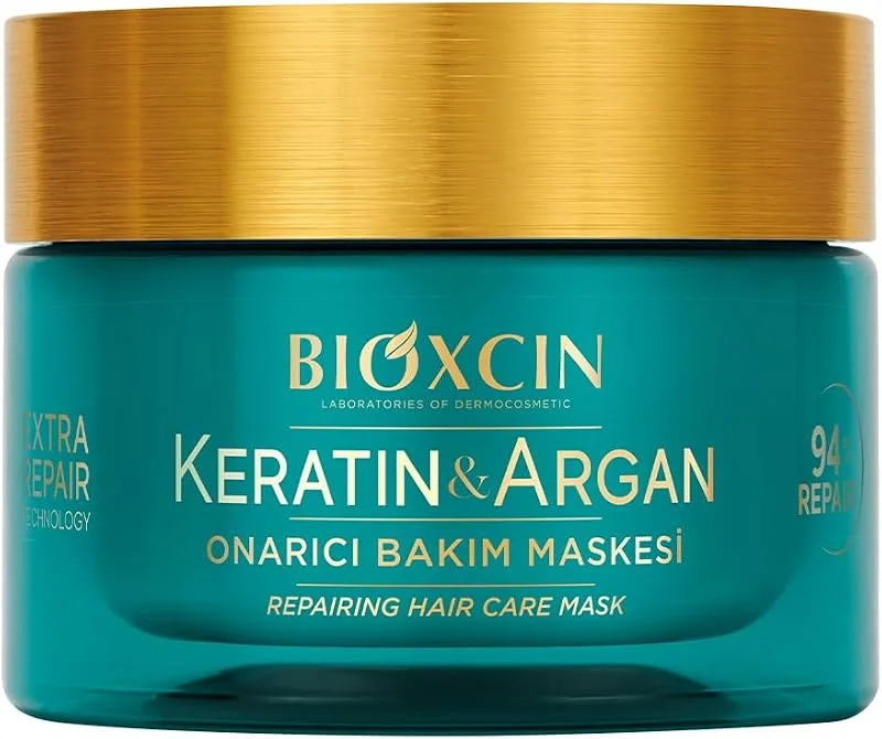 Bioxcin Keratin & Argan Onarıcı Saç Bakım Maskesi 225 ml – Yıpranmış Saçlar İçin Nemlendirici ve Onarıcı Bakım — Saç bakımı